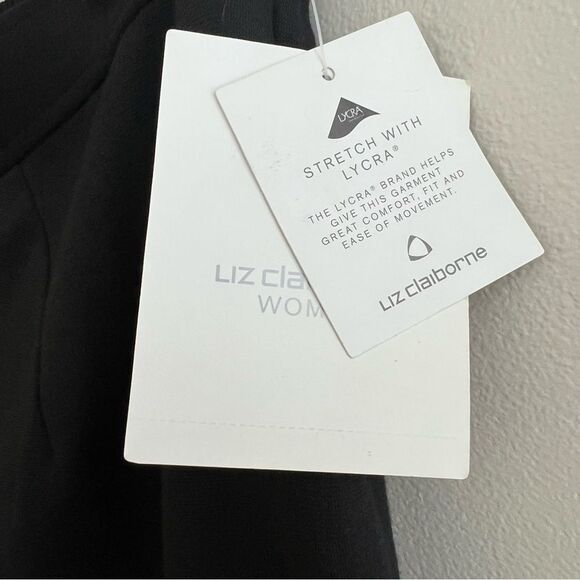 1X NWT Liz Claiborne Women black knit blend pants elastic waist - Picture 13 of 15
